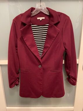 Stitch Fix, 41 Hawthorn Deep Red Burgundy Casual Blazer,S, GUC